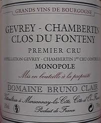 Bruno Clair - Gevrey-Chambertin 1er Cru Clos du Fonteny Monopole 2021 (750ml) (750ml)