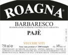 Roagna - Barbaresco Paje Vecchie Viti 2018 (750)