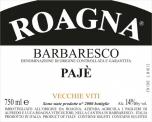 Roagna - Barbaresco Paje Vecchie Viti 2017 (750)