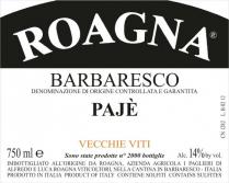Roagna - Barbaresco Paje Vecchie Viti 2017 (750ml) (750ml)